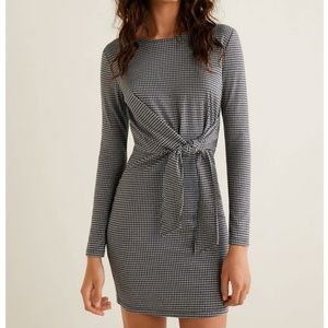 MANGO printed bow dress